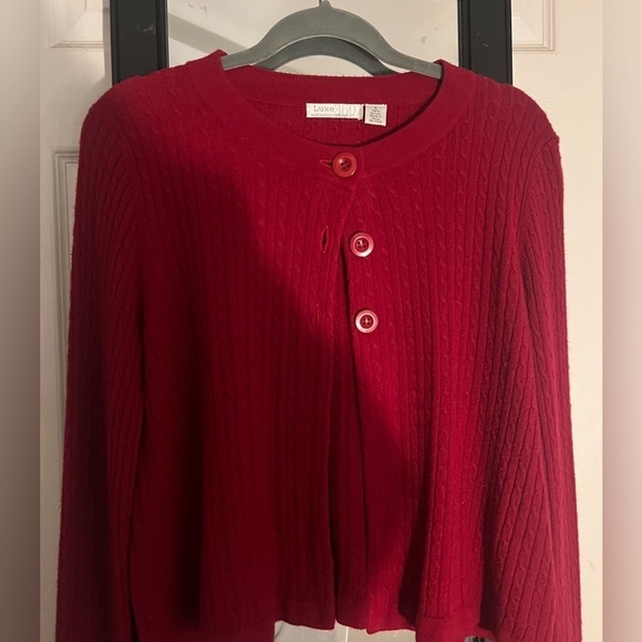 red vintage cardigan - Picture 1 of 2